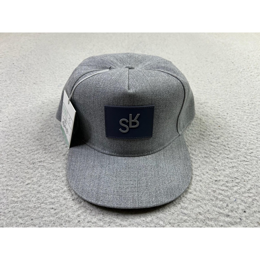 To Little Arrows‎ Hat Cap Snap Back Mens One Size Gray Patch Flat Brim SB